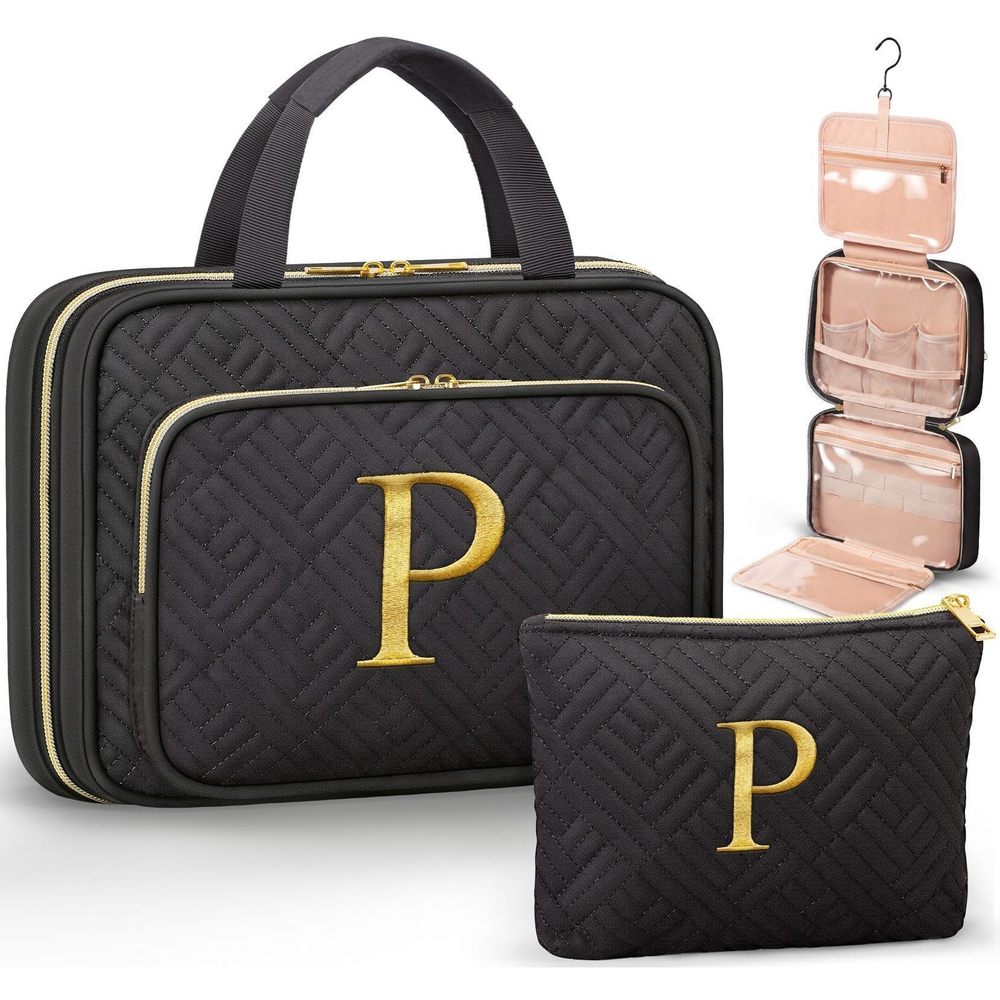 Personalized Gifts For Women, Initial Toiletry Bag Hanging Travel Organizer &😸